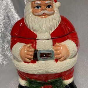 VINTAGE 1980 ENESCO SANTA CLAUS COOKIE JAR